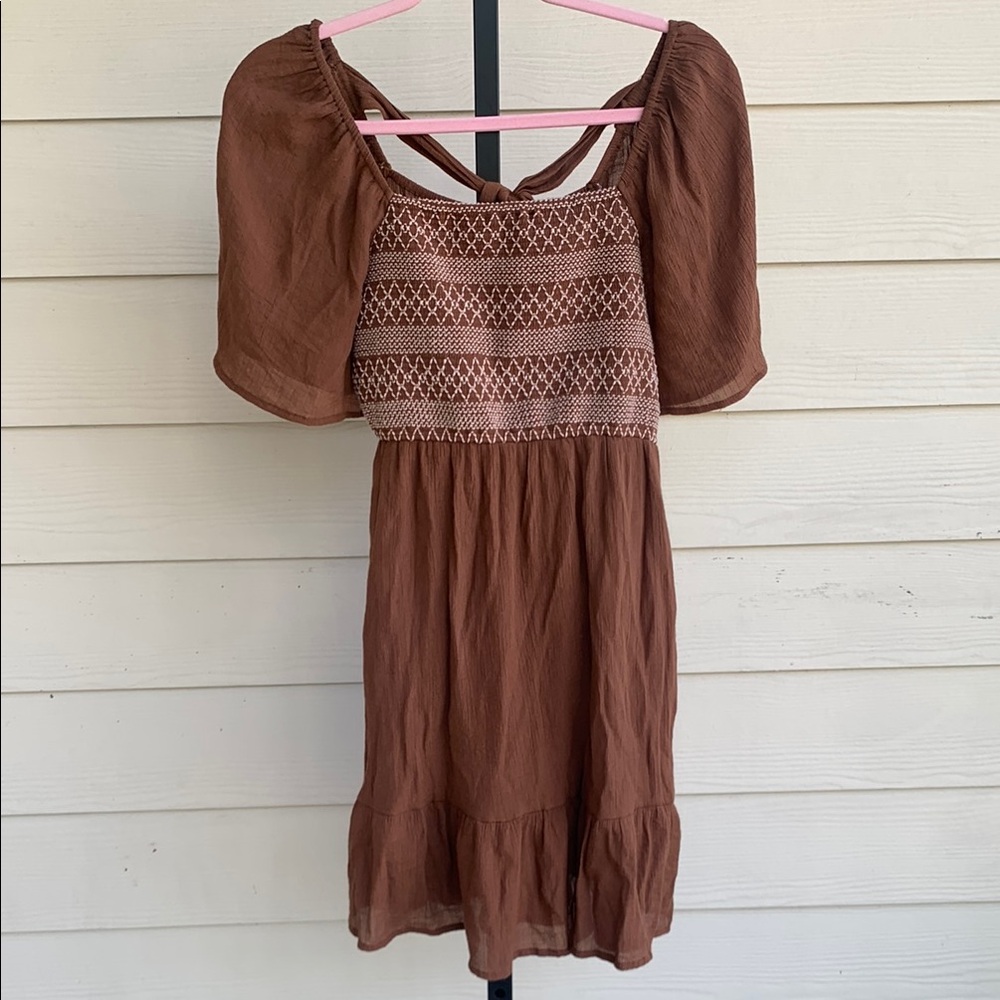 Blu pepper puff sleeve flowy gardengirl bohemian dress small